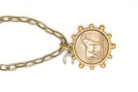 Equine Medallion with Hammered Chain Bracelet