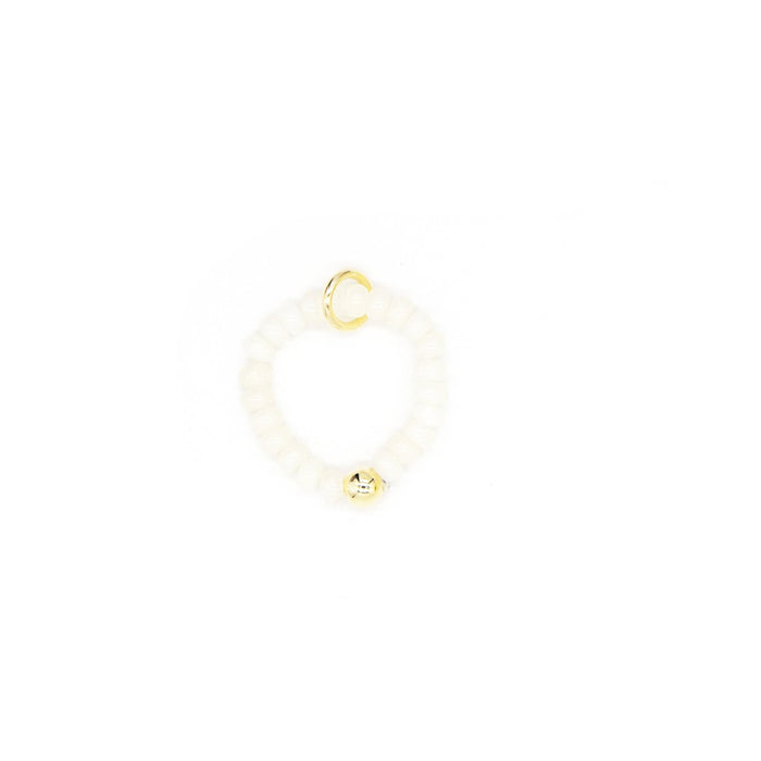 3mm Button Ivory Bamboo Coral